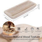 Romadedi Decorative Bowls for Home Decor - 16" Wooden Dough Bowl for Decor, Large Wood Bowl for Kitchen Table Centerpieces Long Narrow Wooden Tray for Dining Table Whitewashed