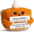 Crochet Appreciation Pumpkin Pie - Farewell Gifts for Coworkers, Bosses, Employees, Volunteers, Teachers, Mini Fall Office Decor for Leaving, Going Away, New Beginning, Retirement, Thank You