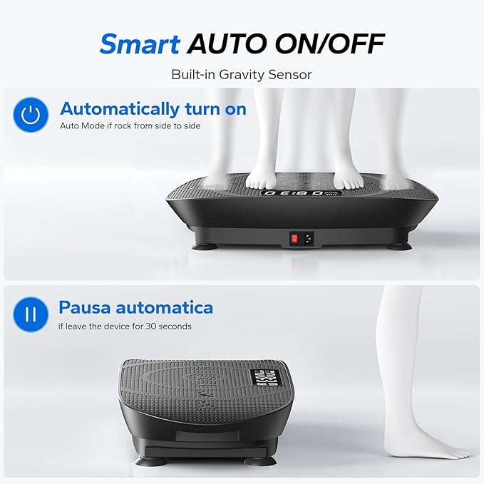 MERACH Vibration Plate Exercise Machine, Whole Body Workout Equipment for Women, Bluetooth and Silicone Pedal, Vibration Plate with Auto Mode, Vibrate Fitness Platform for Home