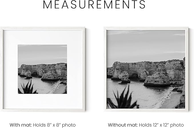 HAUS AND HUES White Square Frame Set of 1-12x12