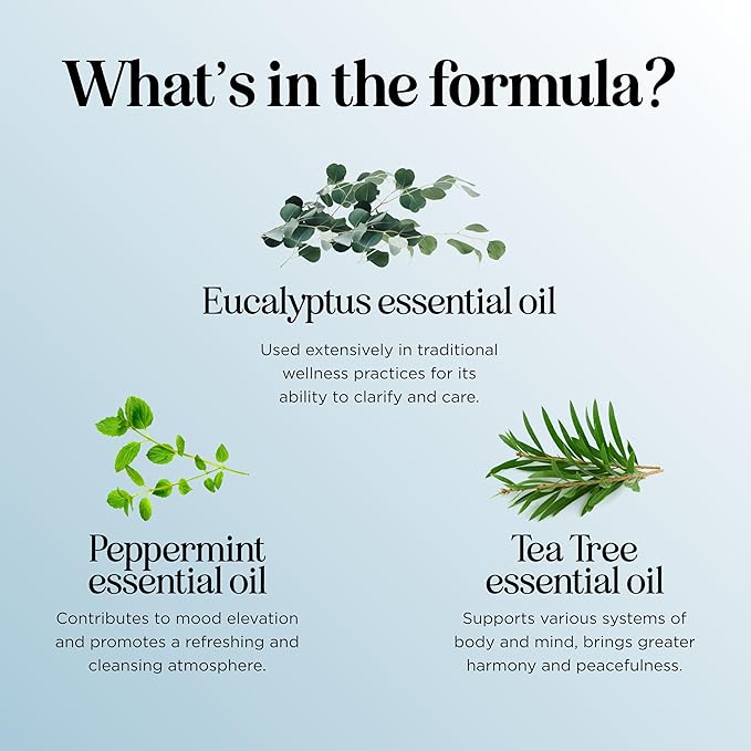 Breathe Essential Oil for Diffuser - Invigorating and Refreshing Breathe Essential Oil Blend with Eucalyptus Peppermint Tea Tree and Mint for Diffusers for Home and Shower Aromatherapy (4 Fl Oz)