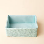 LA JOLIE MUSE Storage Baskets Set 4 - Stackable Woven Basket Paper Rope Bin, Storage Boxes for Makeup Closet Bathroom Bedroom (Light Green)