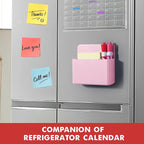 BEYGORM 2 Pack Plastics Magnetic Pen Holder for Refrigerator, Dry Erase Marker Holder for Whiteboard，Magnet School Locker Organizer Accessories, Pencil Cup, Pen Caddy, Classroom Organization(Pink)