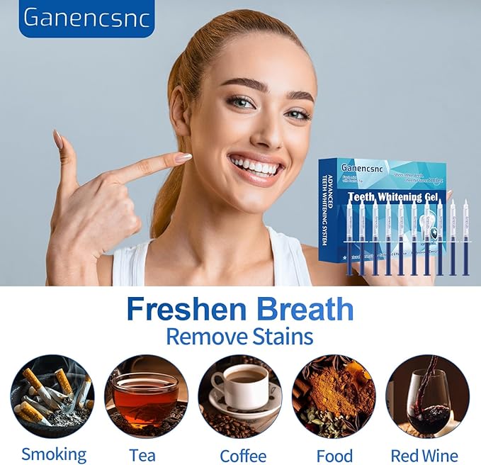 10-Pack Teeth Whitening Gel Refills - Gentle 35% Carbamide Peroxide Formula - Compatible with Teeth whitening Kit,No Sensitive Teeth Whitener