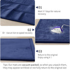 ACOMOPACK Baby Play Mat for Floor 1.3" Thick Memory Foam Play Mat 59"×71" Tummy Time Crawling with Non-Slip Bottom for Living Room,Nursery,Soft Velvet Playpen Mats for Kids,Infants（Royal Blue）