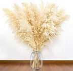 46" inch 11 Stems Natural Pampas Grass Tall Decor,Pompas Grass,Large Beige Tall Pampas Grass for Floor Vase,Wedding Decorations,Party,Boho Home Decor,and Creating a Boho Ambiance