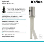 KRAUS Dishwasher Air Gap in Spot Free All-Brite™ Stainless Steel, KAG-1SFS