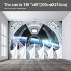 Spaceship Wall murals Peel and Stick Wallpaper for Bedroom Living Room - 85"x118"