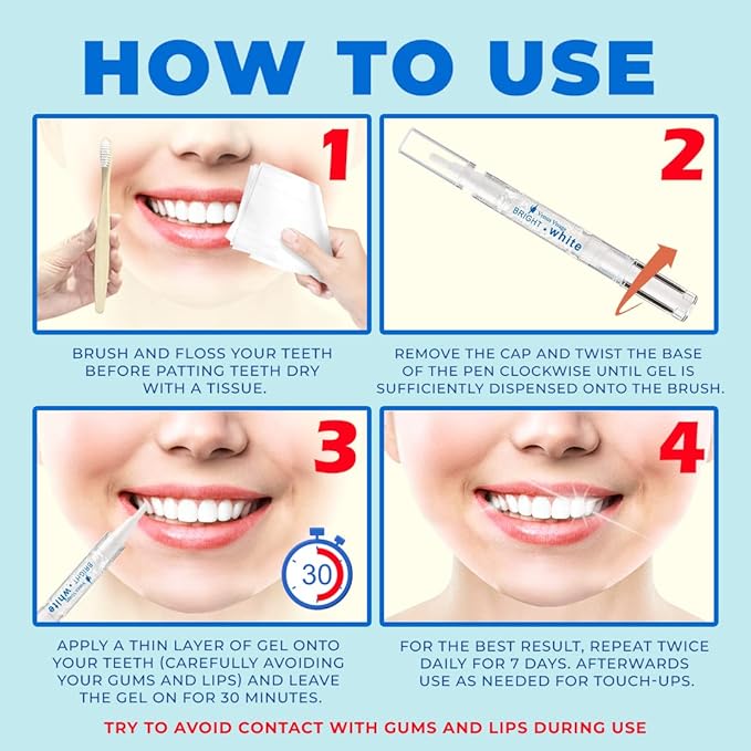 Venus Visage Award Winning Teeth Whitening Pen, 20+ Uses - Teeth whitening Kit Professionally formulated - Best Teeth whitening Gel Pen Teeth Whitener - Low Sensitivity (Mint) (0.07 Fl Oz (Pack of 2))
