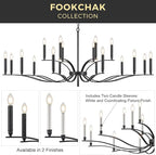 Black Living Room Chandelier 18 Light Hight Ceiling Foyer Candle Chandelier Large Dining Room Light Fixture Over Table 59in Metal Modern Chandeliers Hanging Light for Entry Master Bedroom