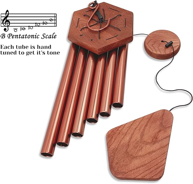 Wind Chimes for Outside, Wind Chimes Outdoor, Windchimes with 6 Tubes for Wedding,Mother's Day and Other Holidy Gifts