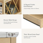 Farmhouse End Table with Charging Station & Drawer by YITAHOME