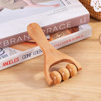 Relax Massage Ball Roller,Multi Functional Handheld Wooden Total Body Massager, Wooden Roller Massager Tool,1 Pieces.