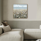 Framed Wall Art for Bedroom Decor Farmhouse Boho Beach Coastal Vintage Floral Ocean Wall Picture Daisy Flowers Sea Canvas Print Nautical Neutral Seascape Artwork for Home Living Room Bedroom Office