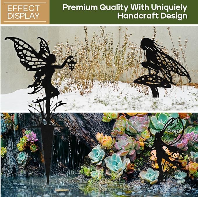 Decorative Garden Stakes, Fairy Garden Statues for Home and Garden (12)