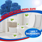 Toilet Bowl Cleaner Tablets 40 PACK, Blue Automatic Toilet Cleaner with Bleach, Using Sustained-Release Technology for Deodorizing & Descaling,Household Toilet Tank Cleaners for Against Tough Stains