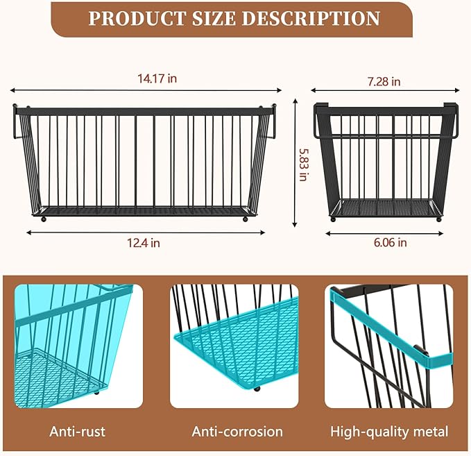 5 Pack Stackable Deep Freezer Organizer Bins ，Upgraded Bottom Leak-Proof net，Encryption and Hardening ， Freezer Organizer Bins for 5 to 7 Cu.FT Small Chest Freezer， Easy Get Bottom Foods
