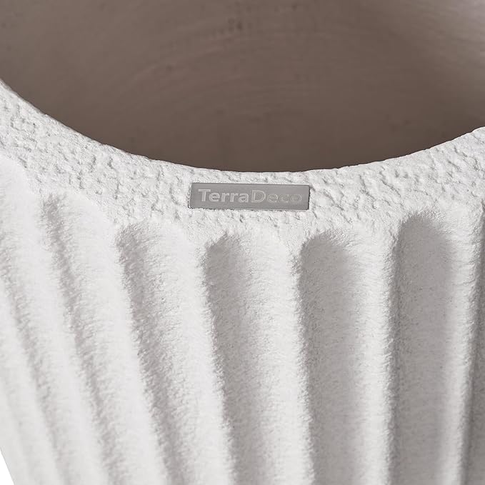 Classic Roman Column Style Planter | 20" Tall | Black & White Options | Ideal for Entrance & Living Room Corner | Durable Fiberglass Composite
