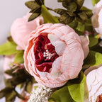 Duovlo Fake Flowers Vintage Artificial Peony Silk Flowers Wedding Home Decoration,Pack of 1 (Light Pink)