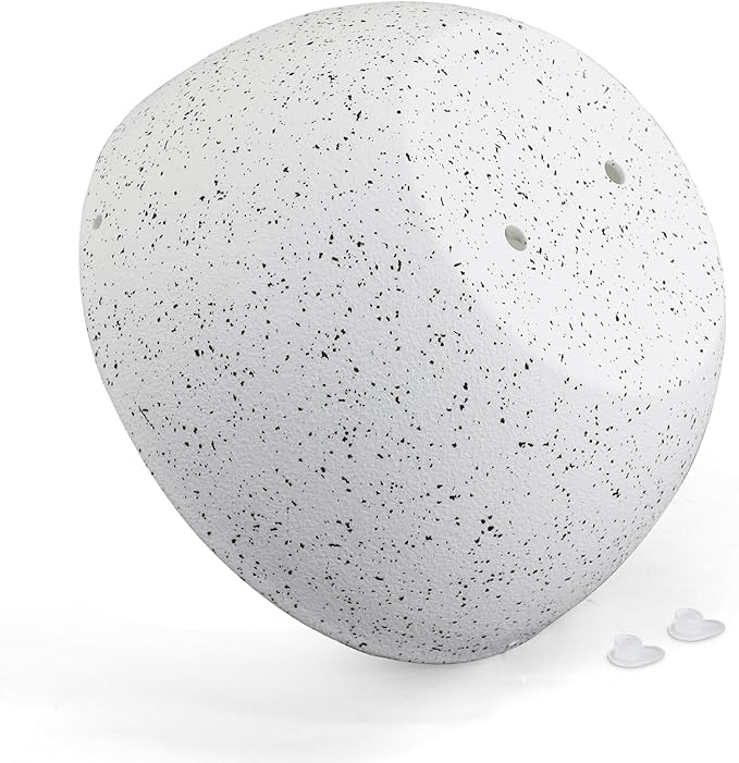 8 inch Hanging Planters for Small Indoor Outdoor Plants, 2 Pack Hanging Flower Pots with Drainage Holes and Chain for Garden Porch, Plastic Hanging Baskets for House Plants, Speckled White