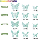 SAOROPEB 3D Butterfly Wall Decor 48 Pcs 4 Styles 3 Sizes, Butterfly Birthday Decorations&Butterfly Party Decorations&Butterfly Cake Decorations-Removable (Pale Turquoise)