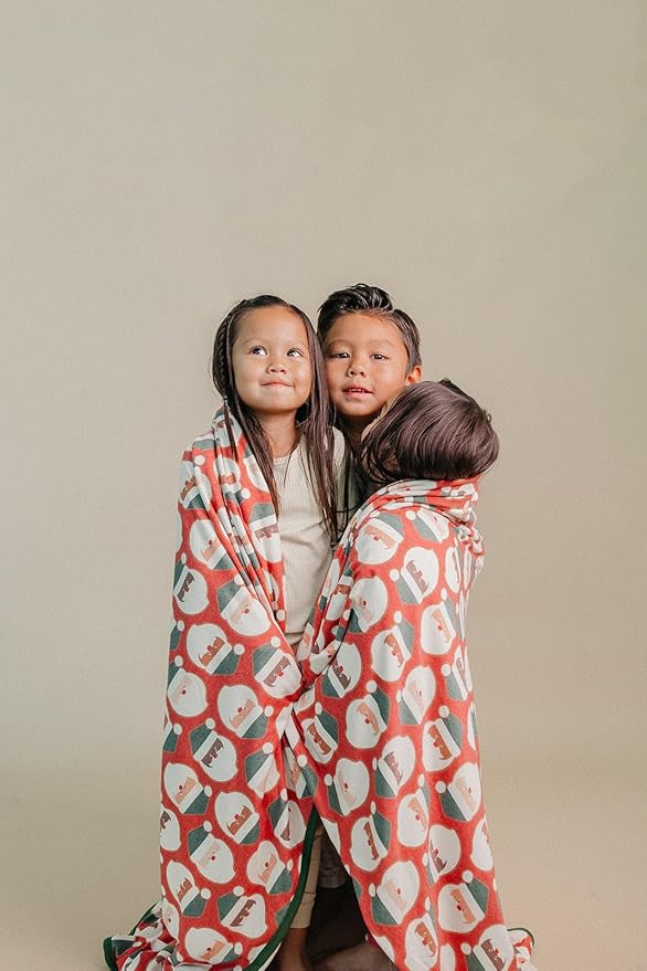 Copper Pearl Jumbo Premium Knit 3 Layer Stretchy Throw Blanket 'Claus'