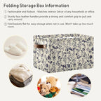 Storage Basket Bin Goth Bats Organizer Collapsible Shelf Basket Cube with Handle for Nursery Bedroom Bathroom