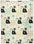 ICMOLYYENLO Abstract Cat Tapestry, Medieval Abstract Atomic Star Cat Vintage Home Wall Hanging Art Tapestry for Bedroom Living Room Dormitory 60x60 Inch