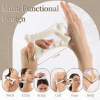 Ceramic Gua Sha Massage Tool, Advanced Face&Body Gua Sha Tools Skin Care for Mother Women Men, Korean Gua Sha Facial Tools (Dual Row of Massage)