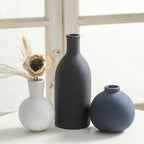 Ceramic Vase Set of 3 | Vases Home Decor | Decorative Flower Table Rustic Vase Modern Decor Vase Neutral Pottery Vases for Entryway Mantel Living Room Kitchen Bedroom -Multicolor Modern