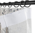 Pinch Pleated Floral Linen Curtains 2 Panels Elegant Light Filtering Privacy Drape,100 Inch Wide by 84 Inch Long Curtains Suitable for Living Rooms and Bedrooms