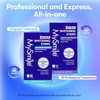 MySmile Teeth Whitening Strips 21 Treatments Kit, Hydroxyapatite-Infuse White Strips, Non-Sensitive Teeth Whitening with Soothing Natural Ingredients, Enamel-Safe, Residue-Free, Non-Slip(42 Count)