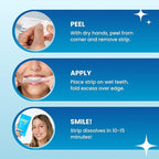 POOOF! Dissolving Teeth Whitening Strips by Dr. Bill Dorfman | 12% Hydrogen Peroxide | No-Slip Melt-Away Advanced Seal | Fast Stain Removal | Enamel & Sensitive Safe | 20 Ct (10-Day) | Polar Mint