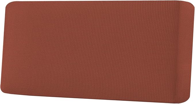 H.VERSAILTEX Super Stretch Individual Seat Cushion Covers Sofa Covers Couch Cushion Covers Slipcover Sets Thick Jacquard Textured Twill Fabric (1 Piece Sofa Cushion Cover, Rust)
