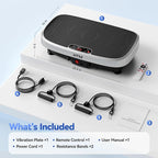 Vibration Plate Exercise Machine - 330lbs Weight Capacity, 120 Speed Levels, 5 Program Modes - Full Body Workout for Home Fitness, Toning & Wellness, LED Display, Low Noise Motor