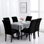 Joccun Chair Covers for Dining Room Set of 6, Dining Chair Slipcovers Stretch Dining Room Chair Covers Seat Protector,Washable Parsons Chair Cover for Home,Hotel,Banquet(Black,6 Pack)