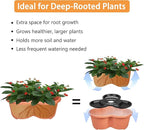 VECELO 5 Tier Vertical Garden Planter, Self Watering Stackable Planters with Wheels for Strawberries, Herbs, Flowers, Vegetables, Red