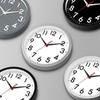 14 Inch Wall Clock Large Battery Operated Big Silent Non Ticking Analog Decorative for Living Room Office Kitchen Outdoor Classroom Bedroom Bathroom School Home(Silver)