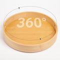 10in Bamboo Lazy Susan Organizer for Countertop and Cabinet with Large and Stable Chassis,Round Rotating Bamboo Tray for Station Organizer,for Kitchen Bathroom Laundry Room (10in)