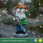 Funny Garden Gnomes Statue Outdoor Decor, Solar Telescope Gnome Decorations for Yard, Lawn, Patio, Porch, Fathers Day Birthday Housewaming Gifts for Dad, Men, Husband, 10.6 Inch, Resin