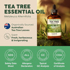 KUKKA essential oils 100% Pure & Natural Tea Tree Oil for Skin, Hair, Toenails, Aromatherapy, & Soap Making Scent (4 fl oz/118 ml)