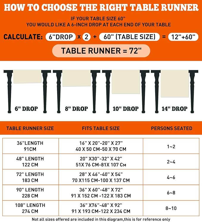 Halloween Table Runner,72 Inches Spooky Haunted House Bats Tree Ghost Witch Table Runner for Halloween, Table Decoration/Party Dinner Table Decor,Kitchen,Mantel,Bedroom Decoration