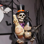 Braxio Halloween Decorations Indoor Potion Bottles - White Skull Décor with Snake Halloween Decoration Room Decor Aesthetic Gift for Women Halloween Party Decorations Bottles 4.25 * 4.25 * 9.5 Inch