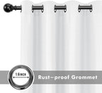 HolidayIdeas 4 Panels Outdoor Curtains for Patio Waterproof White Linen Curtains 95 Inch Length-Indoor/Outside Curtains Weatherproof, Privacy for Pergola, Porch, Gazebo-54 Wide x 95" Long