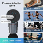 arboleaf Massage Gun Deep Tissue, Full-Metal Electric Portable Hand Held Massager Gun with Case for Back, Body Sore Muscles, Pain Relief, Gifts for Dad, Office, Home, Athletes