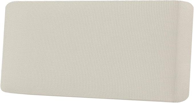 H.VERSAILTEX Super Stretch Individual Seat Cushion Covers Sofa Covers Couch Cushion Covers Slipcover Sets Thick Jacquard Textured Twill Fabric (1 Piece Sofa Cushion Cover, Natural)