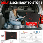 DOKIO 300W Portable Foldable Solar Panel Kit (21x40in, 17lb), with Separate Controller and Dual USB, Monocrystalline Charger for 12V Batteries, Power Stations, RV Camping Emergency Use