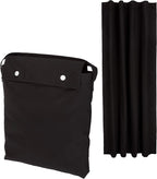 Amazon Basics Portable Blackout Curtain Shade with Suction Cups, 50" W x 78"L, 1-Pack, Black