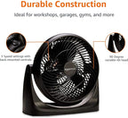 Amazon Basics Air Circulator Fan, Desk Fan for Bedroom, Home and Office, With 90-Degree Tilt Head, 3 Speed Settings, Lightweight (4.2 LBS), 70 Watts, Black, 14.8"Wx7.6"Dx14.1"H