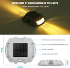 VOLISUN Solar Deck Lights, 16-Pack Led IP67 Waterproof Outdoor Warning Step Lights for Driveway, Sidewalk, Garden Pathway, Yard (Warm White)